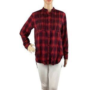 Denim & Supply Ralph Lauren Red Plaid Top Size L